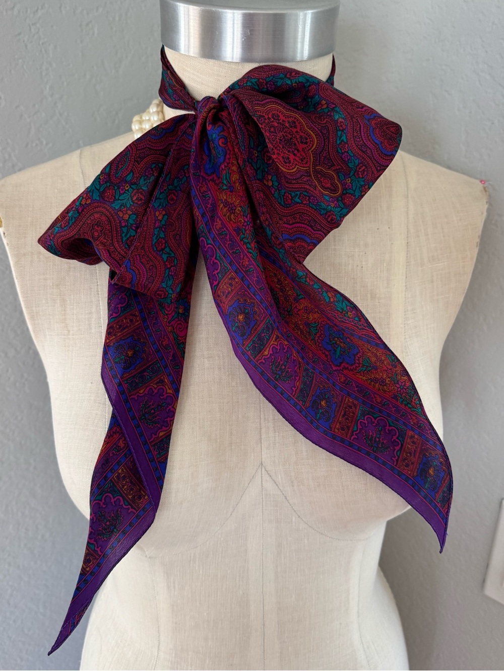 Paisley Scarf Likely Silk 64”x8”